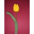 Horgolt tulipán sárga 1.db