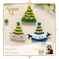 Anchor amigurumi szett  -Karácsonyi manó trió dekor