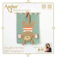 Anchor Baby Pure Cotton horgoló készlet pajkos majom 3 D fali függő