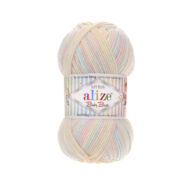 Alize Baby Best Batik - 6655 (halvány rózsaszín-kék-sárga színátmenetes)