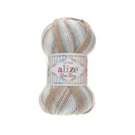 Alize Baby Best Batik - 6657 (fehér-barna-kék színátmenetes)