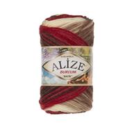 Alize Burcum Batik - 4574 (fehér-barna-piros színátmenetes)