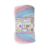 Sekerim Bebe Batik 2604 fehér-babarózsaszí-babakék színátmenetes