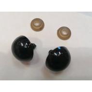 Biztonsági szem fekete 22mm