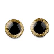 Glitteres biztonsági szem 16mm arany barna