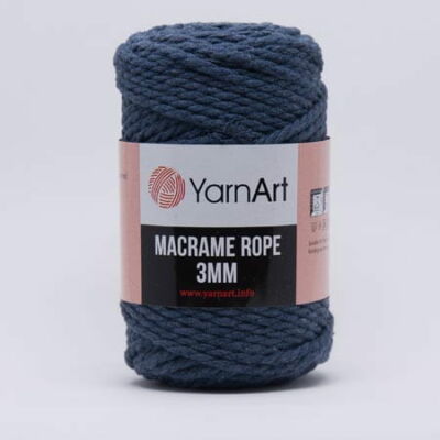 Yarnart Macrame Rope 3mm 761 farmer kék