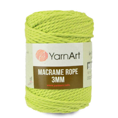 Yarnart Macrame Rope 3mm 801 élénk zöld