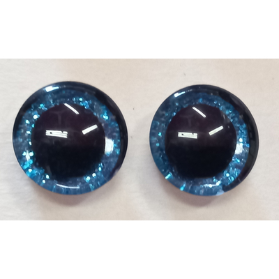 Glitteres biztonsági szem 12mm kék 1.pár